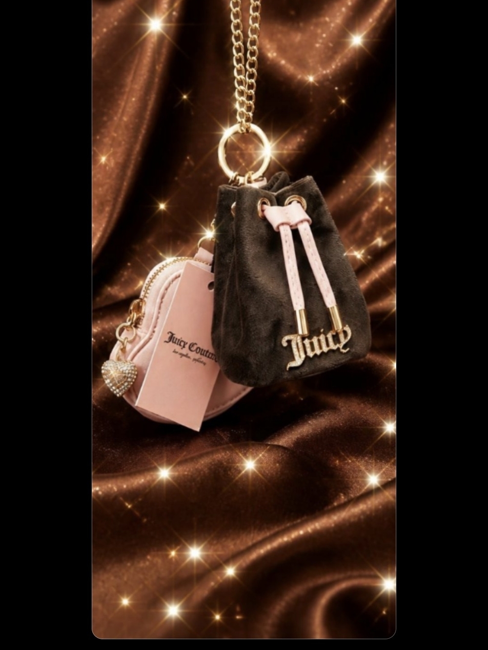 Juicy Couture velour drawstring micro-bag